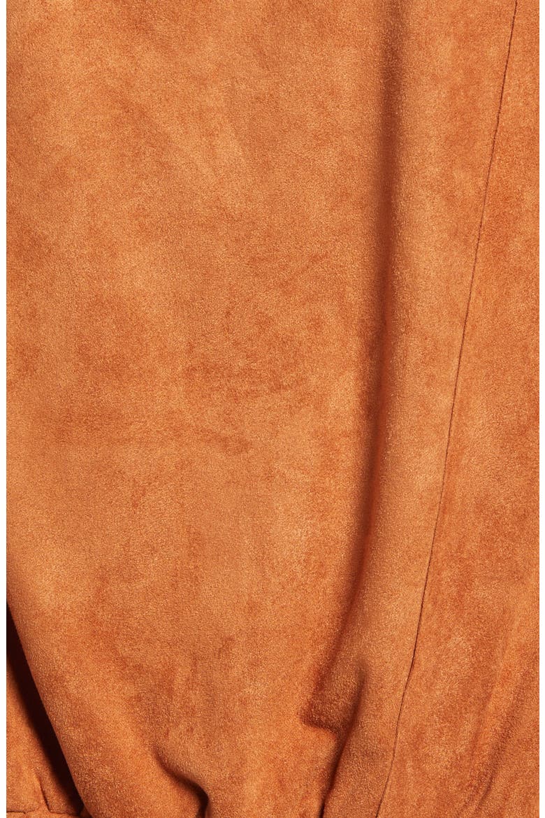 Faux Suede Moto Bomber, Alternate, color, RUSTY RIVETS