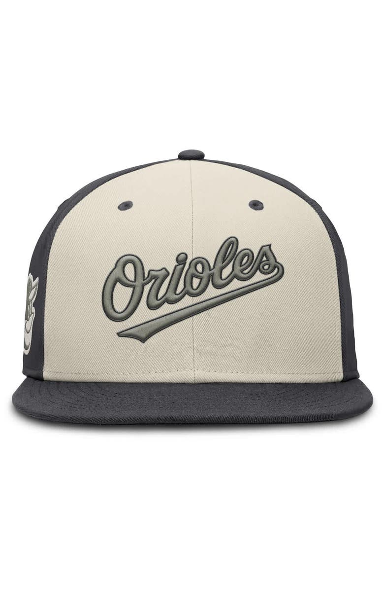 Nike Men's Nike  Cream Baltimore Orioles Dri-FIT True Fitted Hat, Alternate, color, 