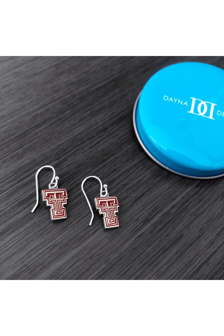 Women's Dayna Designs Texas Tech Red Raiders Silver Enamel Dangle Earrings, Alternate, color, Silver