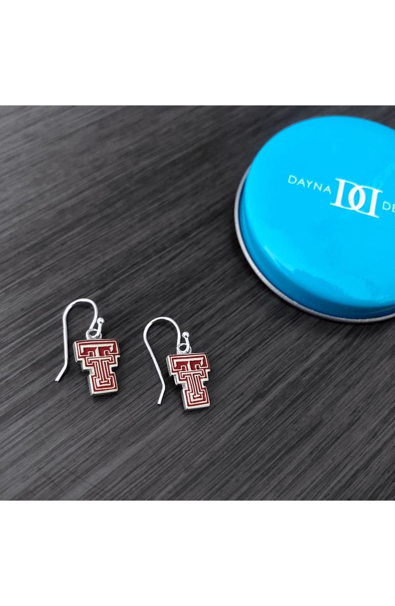DAYNA DESIGNS Women's Dayna Designs Texas Tech Red Raiders Silver Enamel Dangle Earrings, Alternate, color, Silver