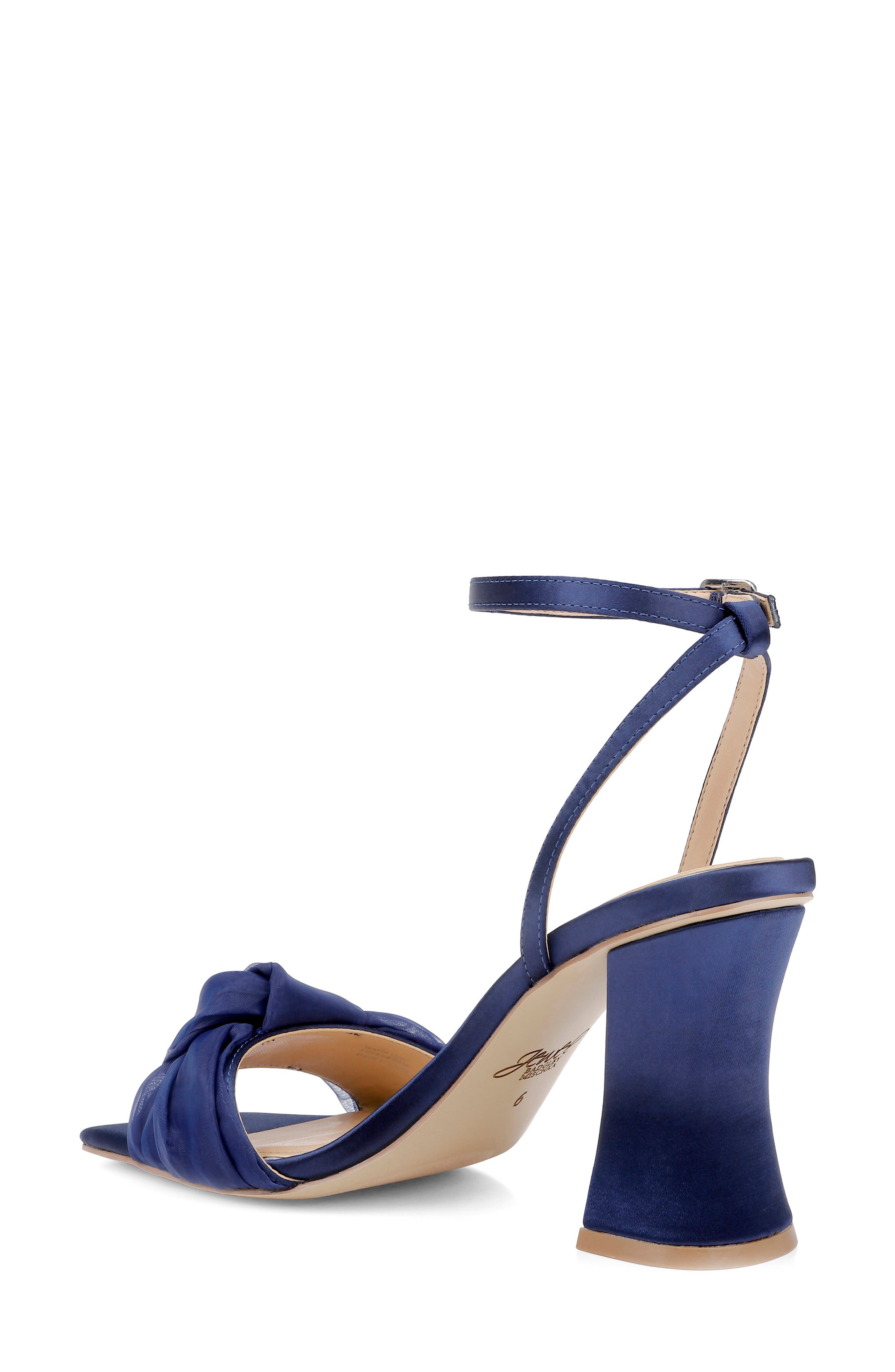 Fayola Ankle Strap Sandal, Alternate, color, NAVY SATIN