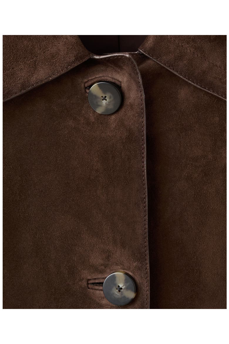 Selection Suede Button-Up Jacket, Alternate, color, BROWN