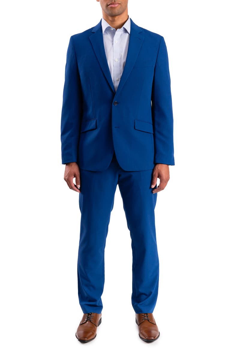 SAVILE ROW CO Bi-Stretch Solid 2-Piece Suit, Main, color,