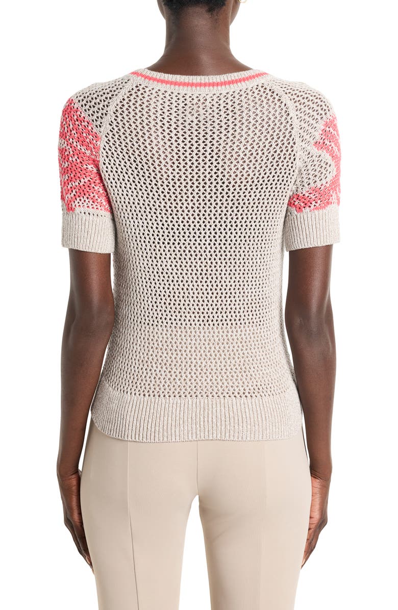 NZ ACTIVE by NIC+ZOE Dancing Open Stitch Sweater, Alternate, color, Neutral Multi