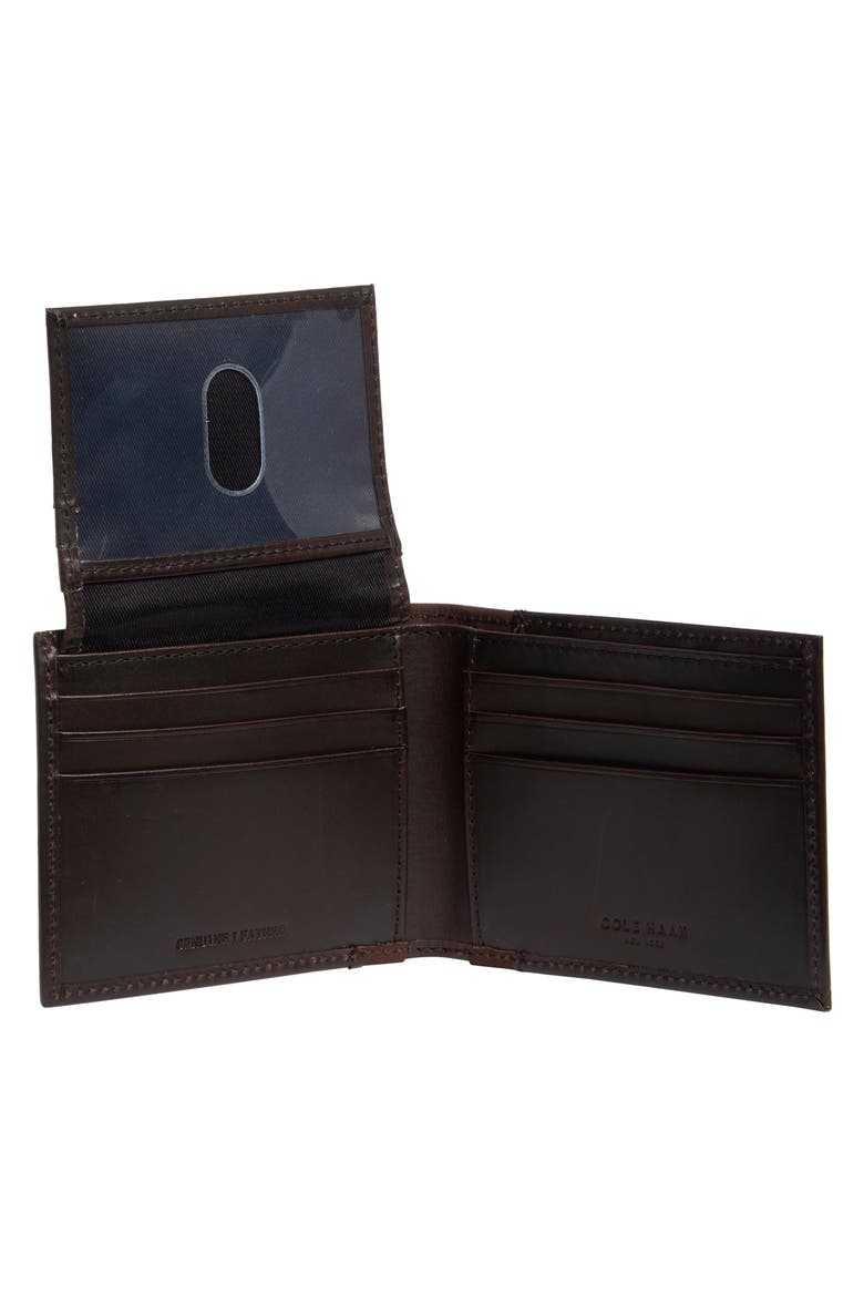 Charles Leather Passcase Bifold Wallet, Alternate, color, CHOCOLATE