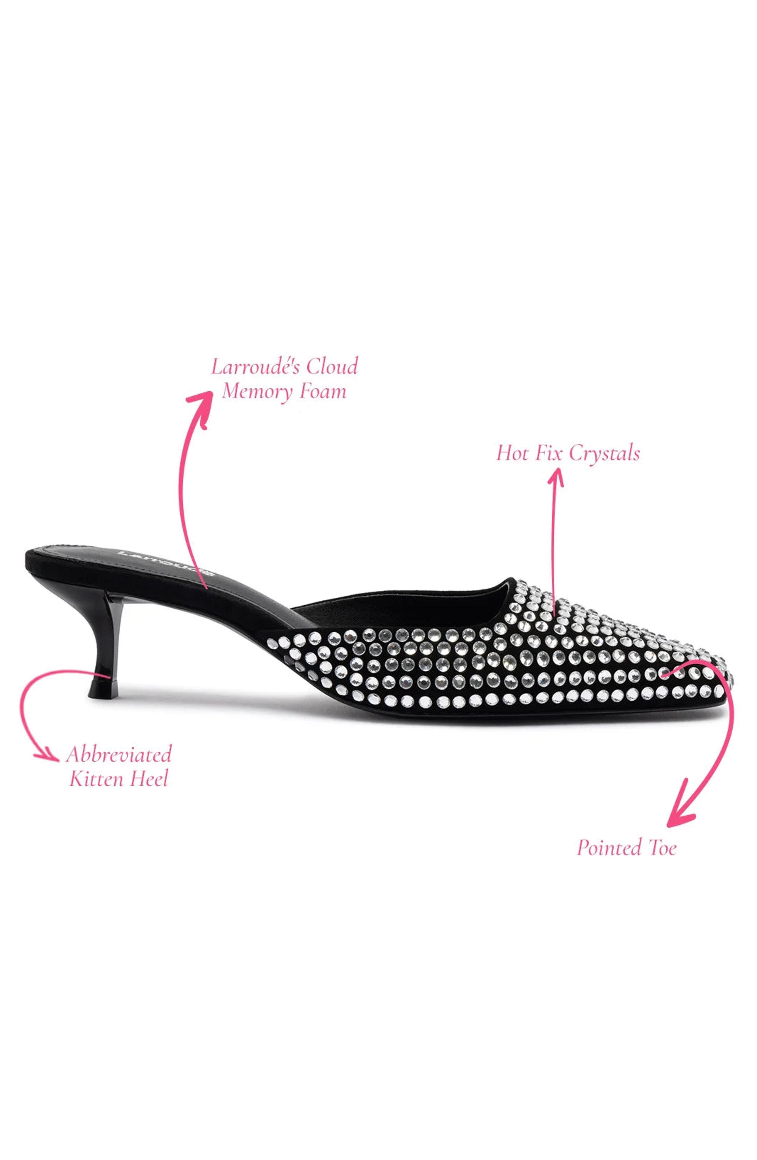 Amal Mule, Alternate, color, Black/Crystal