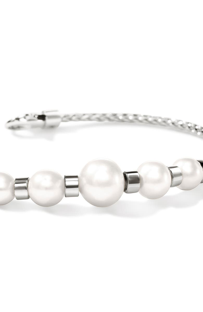 John Hardy JH Essentials Pearl Station Bracelet, Alternate, color, Silver/ Pearl