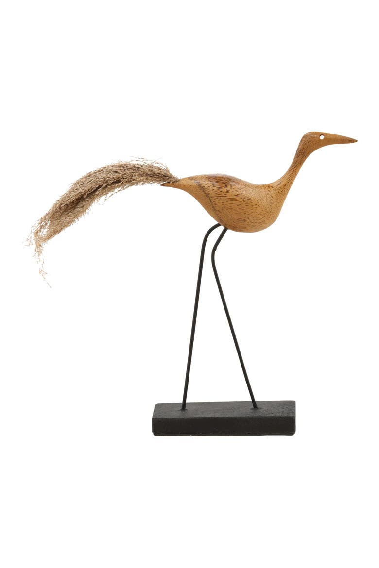 Zephyr & Stone Bird Sculpture, Main, color, Natural/Black