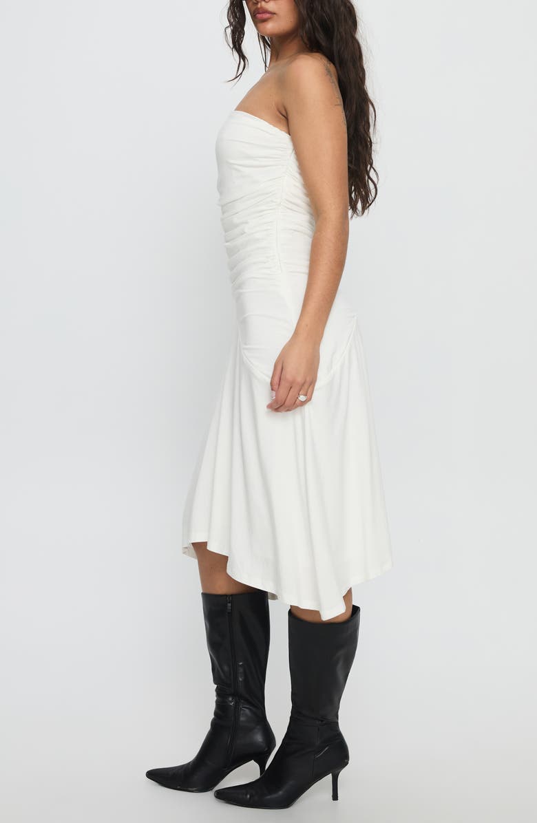 Princess Polly Rienna Strapless Asymmetrical Dress, Alternate, color, White