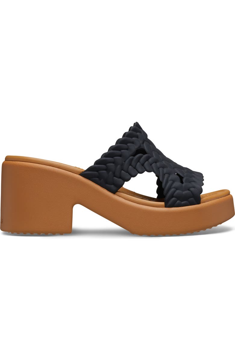 CROCS Woven Platform Slide Sandal, Alternate, color, Black