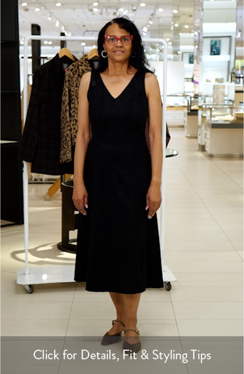 Faux Suede Fit & Flare Dress, sales video thumbnail