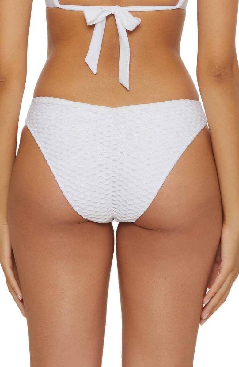 Becca Castaway V-Front Bikini Bottoms, Alternate, color, White