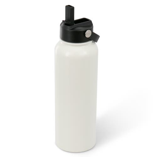 Gibson Home Marina 38oz Stainless Steel Thermal Bottle With Lid In White