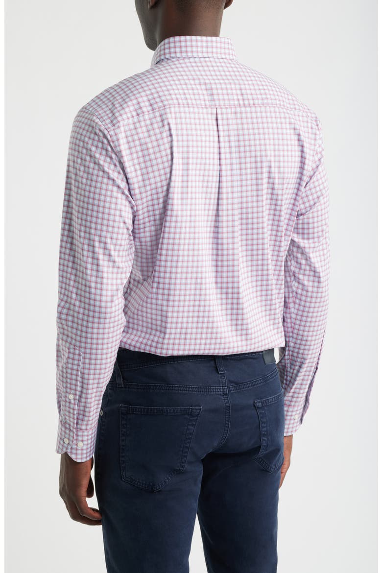 Wilson Plaid Performance Twill Button-Down Shirt, Alternate, color, DUSTY ROSE