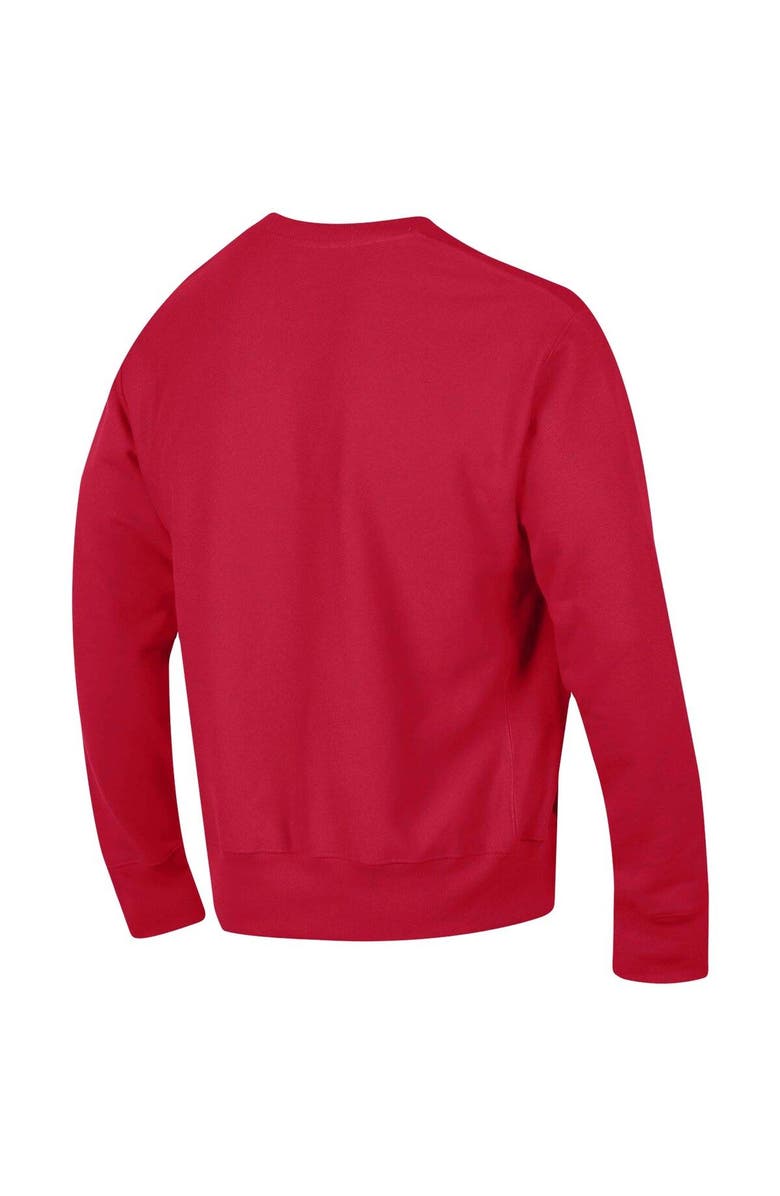 Champion Men's Champion Scarlet Ohio State Buckeyes Vault Logo Reverse Weave Pullover Sweatshirt, Alternate, color, 