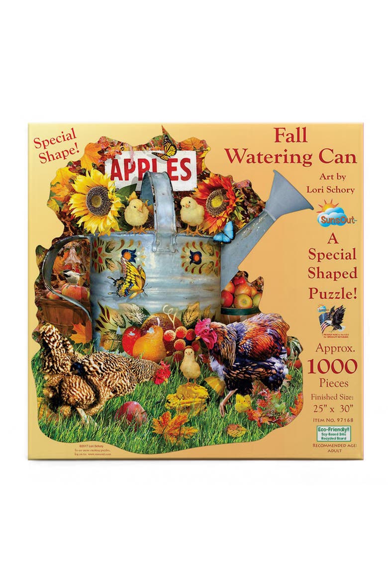 Fall Watering Can 1000 piece Jigsaw Puzzle for Adults Special Shape, Alternate, color, Multicolor