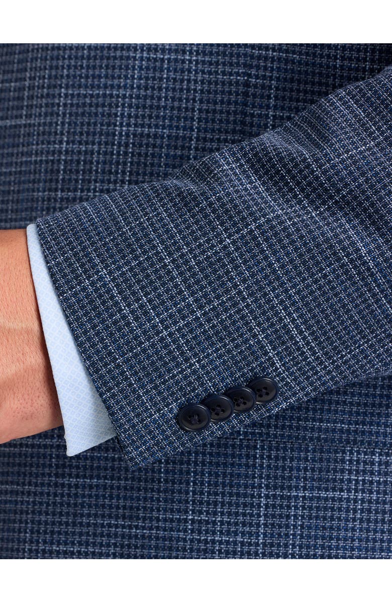 Michael Kors Big & Tall Mini Houndstooth Sport Coat, Alternate, color, Navy