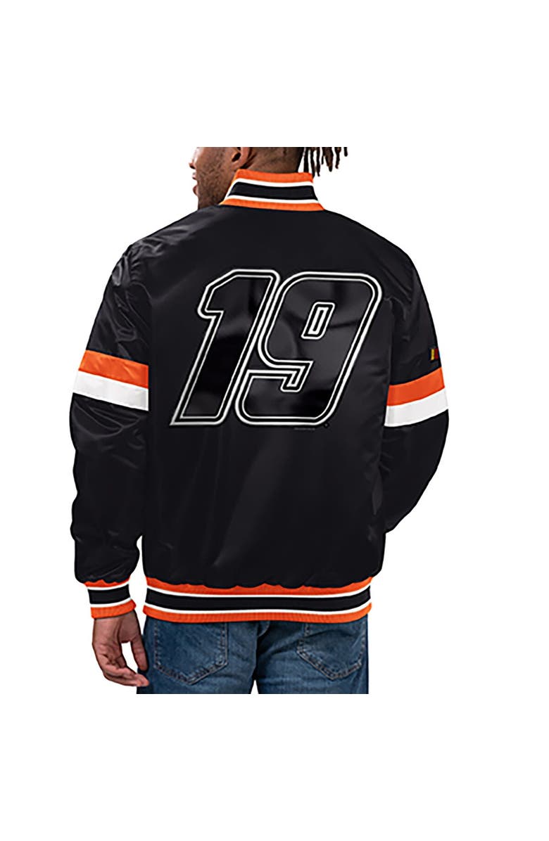 STARTER Men's Starter  Black Martin Truex Jr Home Game Full-Snap Varsity Jacket, Alternate, color, Black