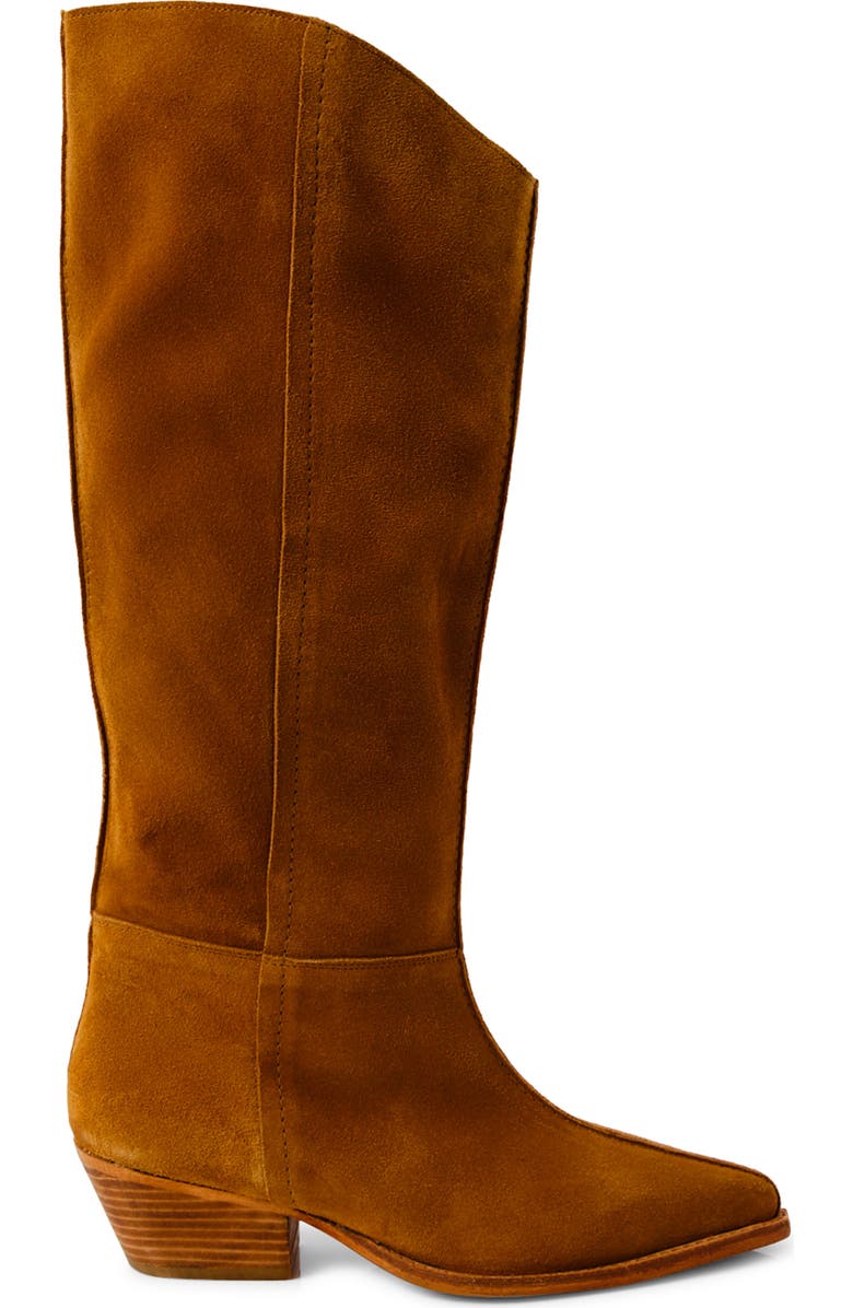 Free People Sway Knee High Boot, Alternate, color, Burnt Caramel Suede