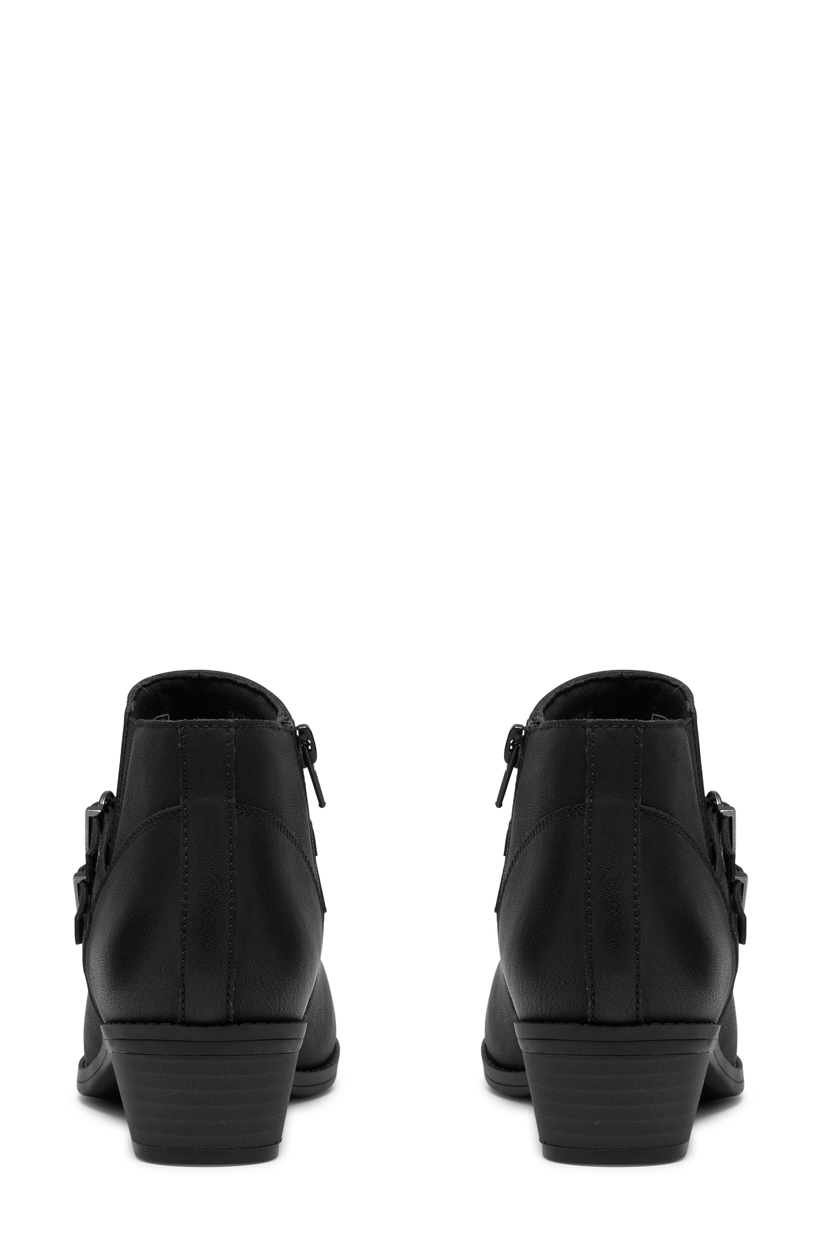 Danyelle Cali Leather Bootie, Alternate, color, BLACK OILY LEA