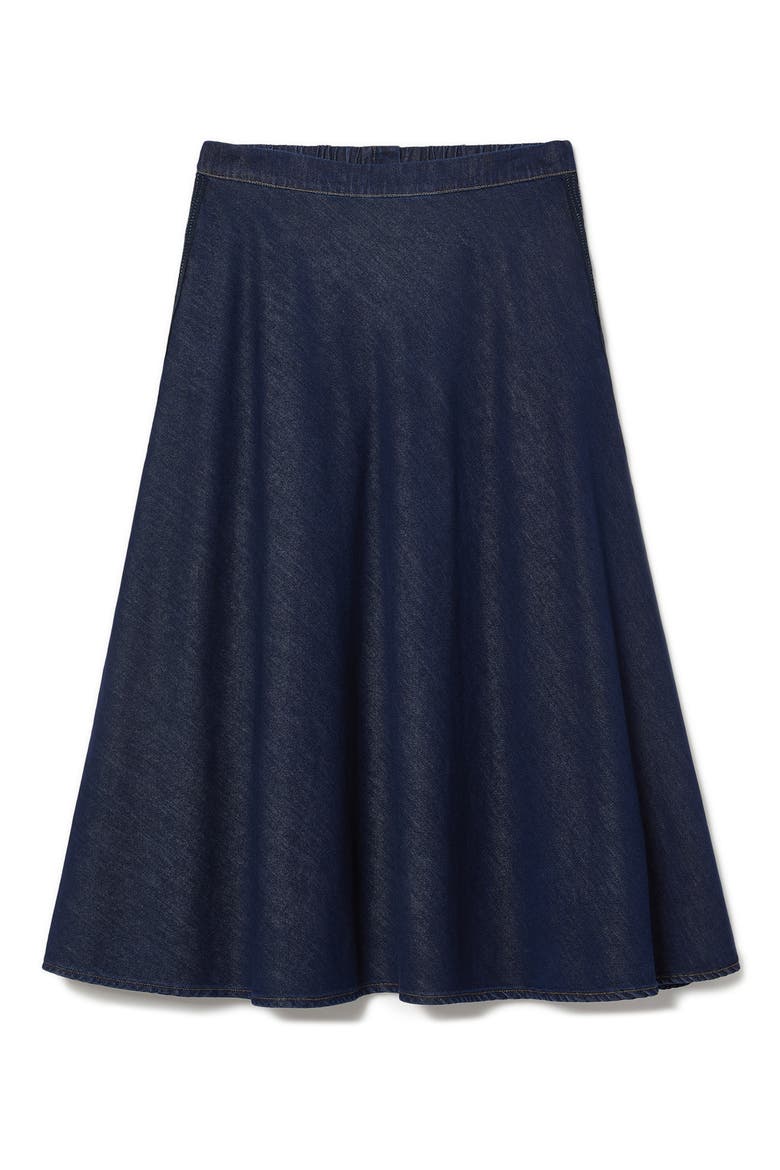 A-Line Midi Skirt, Alternate, color, MIDNIGHT BLUE