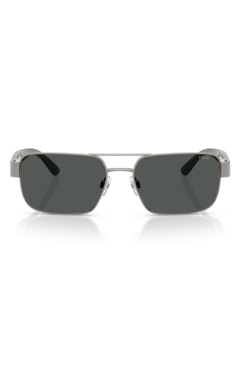 58mm Rectangle Sunglasses