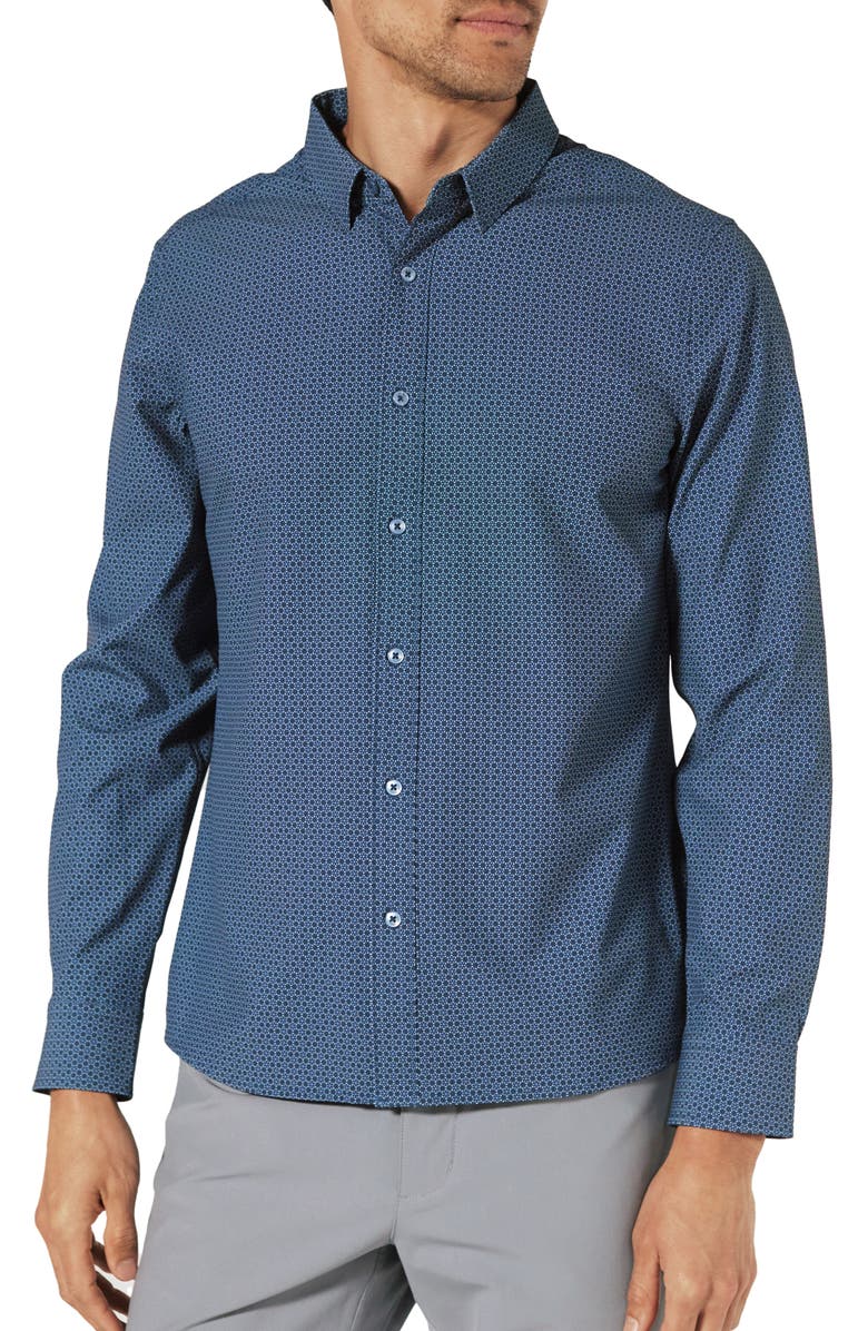7 Diamonds Renoir Performance Button-Up Shirt, Main, color, 