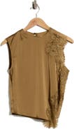 JASON WU Sleeveless Lace Trim Top