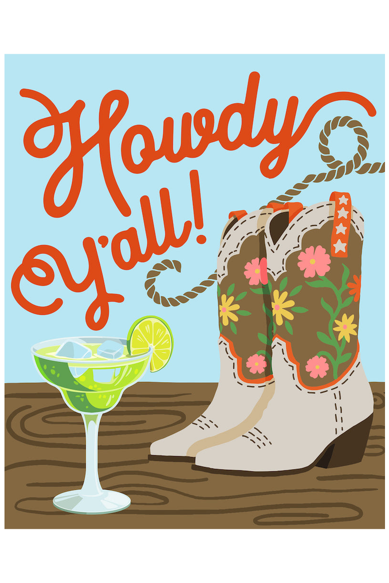 Howdy Y'all Paint-by-Numbers Kit, Alternate, color, Orange / Brown