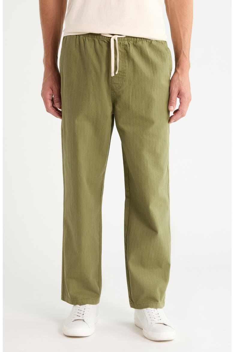 Essential Herringbone Jam Pants, Main, color, OLIVE
