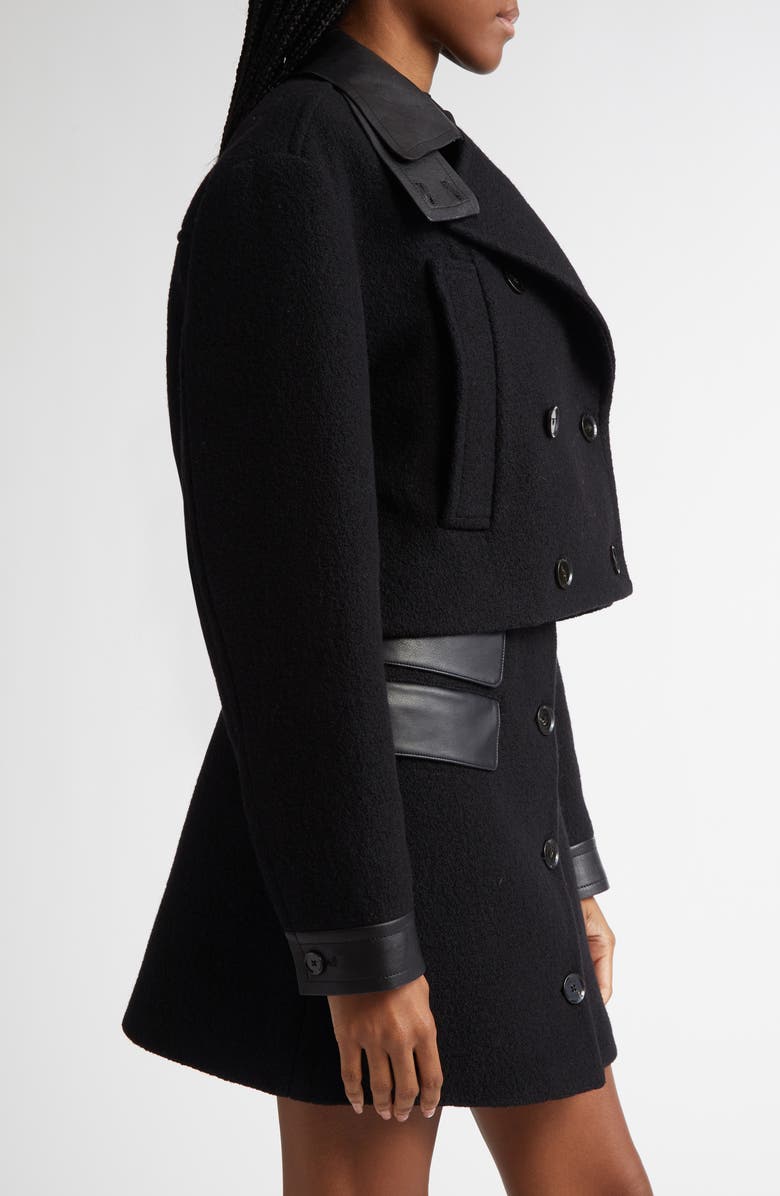 Proenza Schouler Reyes Boiled Wool Jersey Crop Jacket, Alternate, color,