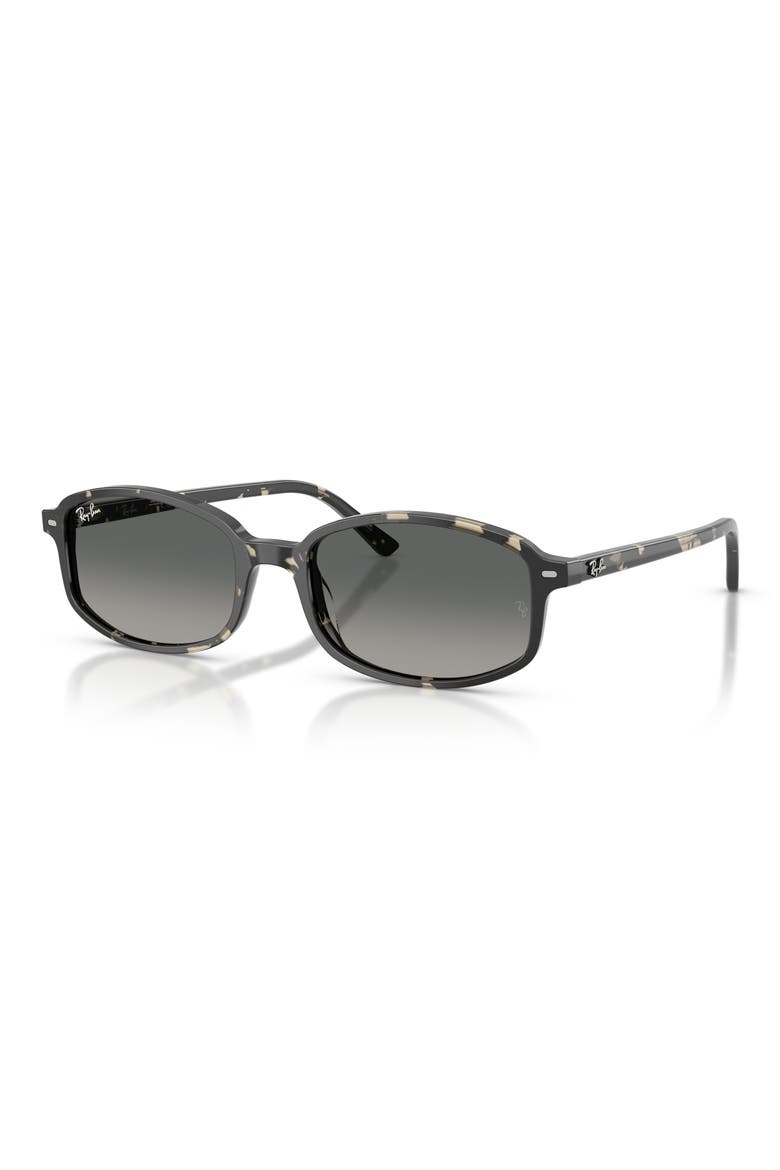 Sam 56mm Irregular Oval Sunglasses, Alternate, color, GREY HAVANA