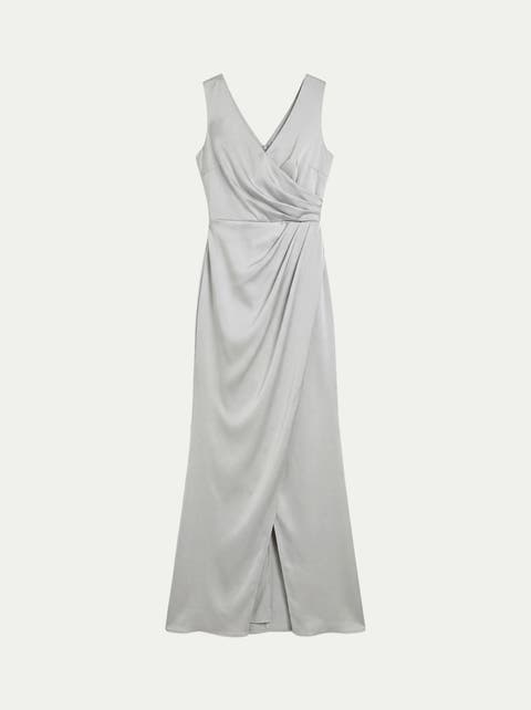 Ruched Satin Bridesmaid Dress