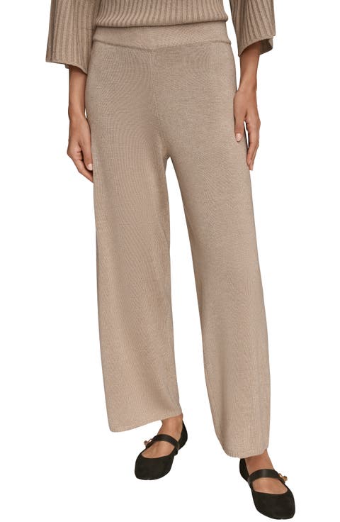 Ankle Wide Leg Sweater Pants