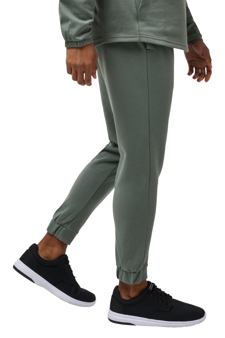 Sideslip Fleece Joggers, Alternate, color, DARK OLIVE