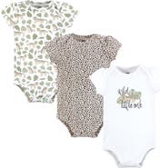 Hudson Baby Comfortable All-Cotton Bodysuit 3Pk