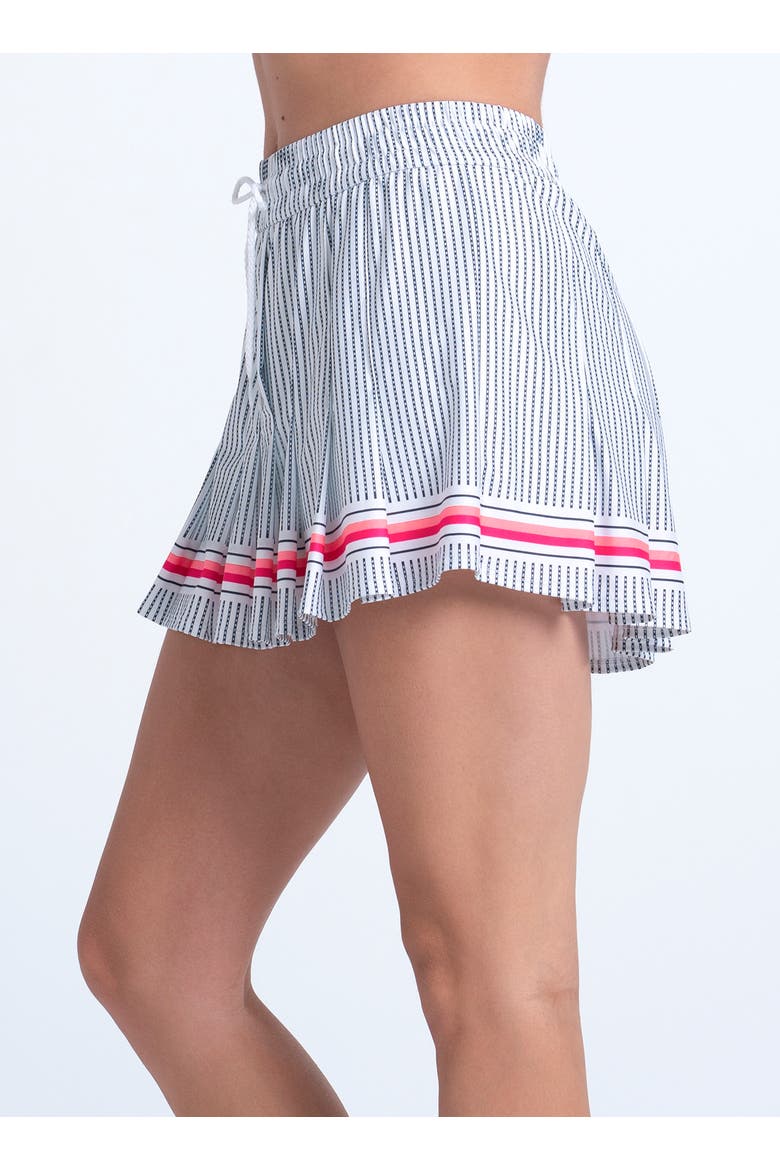High Waisted Glow Stripe Skirt, Alternate, color, Multi