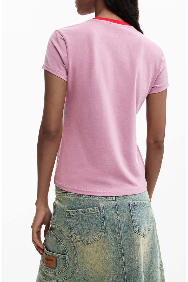 Floral Graphic T-Shirt, Alternate, color, PINK