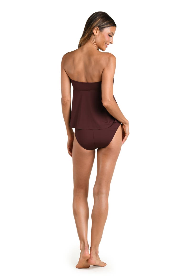 Island Flyaway Tankini Top, Alternate, color, JAVA