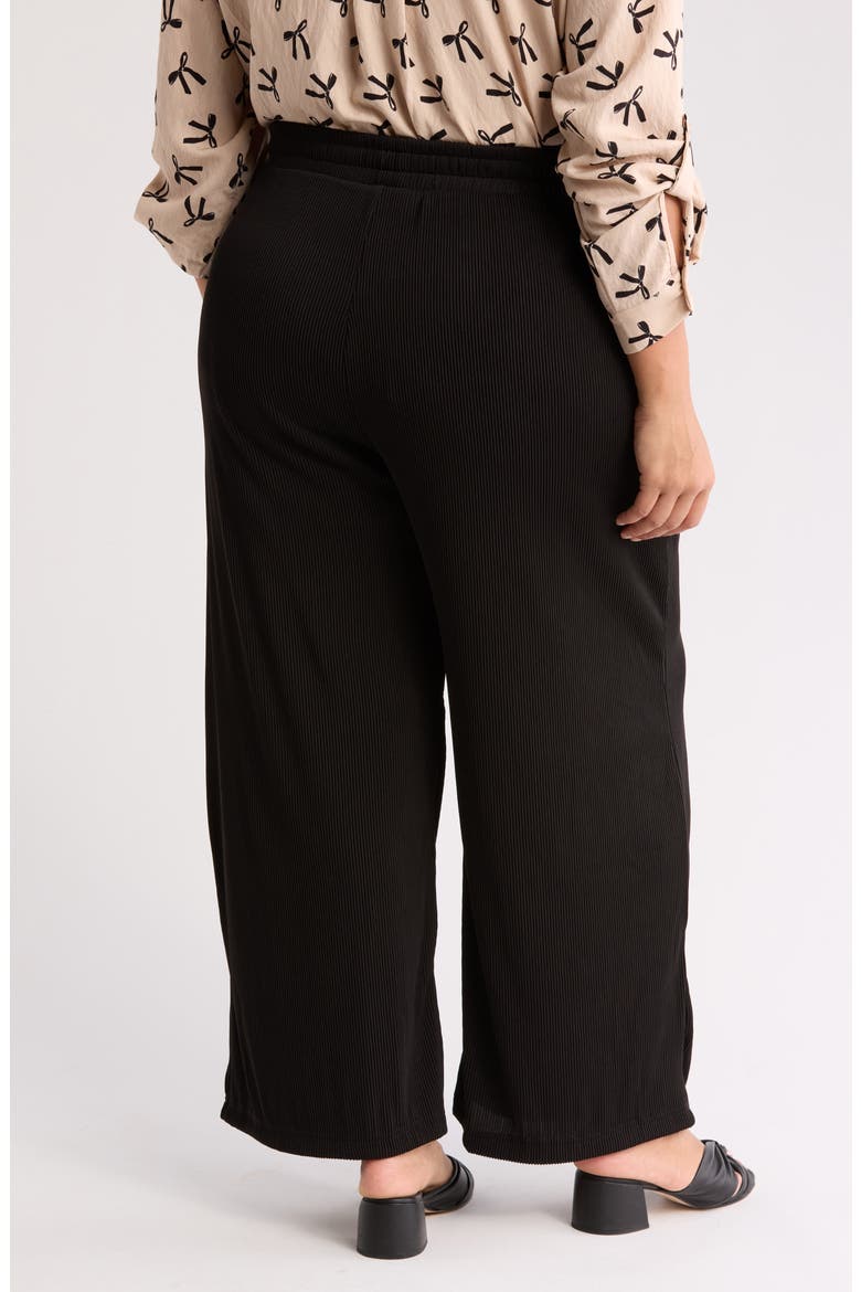 Pleated Pull-On Pant, Alternate, color, BLACK