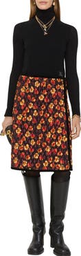 Burberry Geranium Leaf Quilted Nylon Skirt