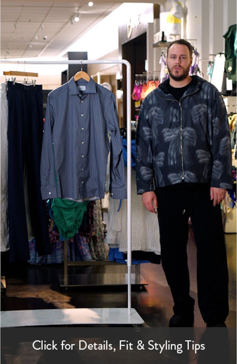 Slim Fit Floral Cotton Dress Shirt, sales video thumbnail