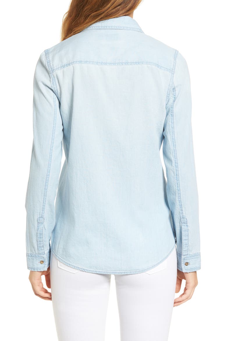 Chambray Shirt, Alternate, color, LIGHT MED WASH