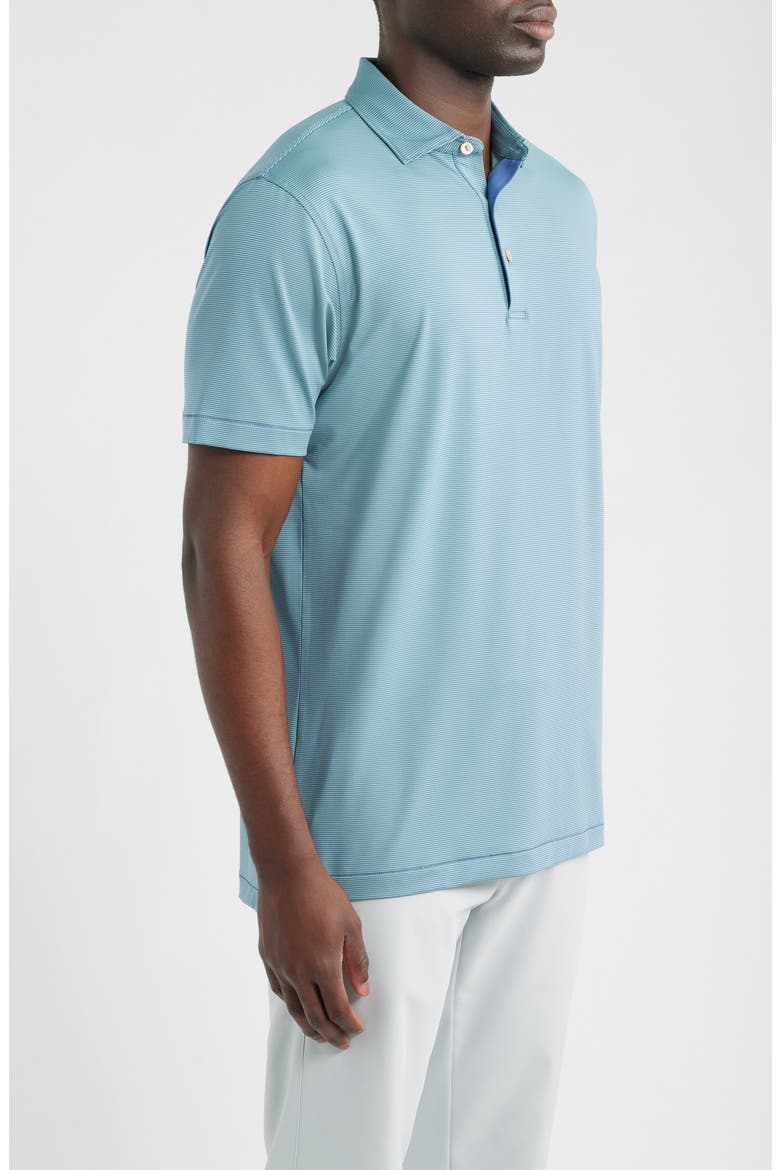 Jubilee Summer Comfort Performance Jersey Polo, Alternate, color, BALI BLUE / FRESH MINT