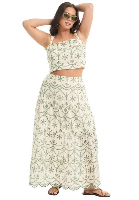 Cropped Eyelet Top (Plus Available)