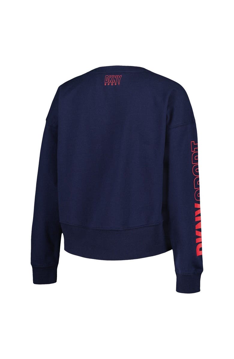 DKNY SPORT Women's DKNY Sport Navy Boston Red Sox Lily V-Neck Pullover Sweatshirt, Alternate, color, Navy