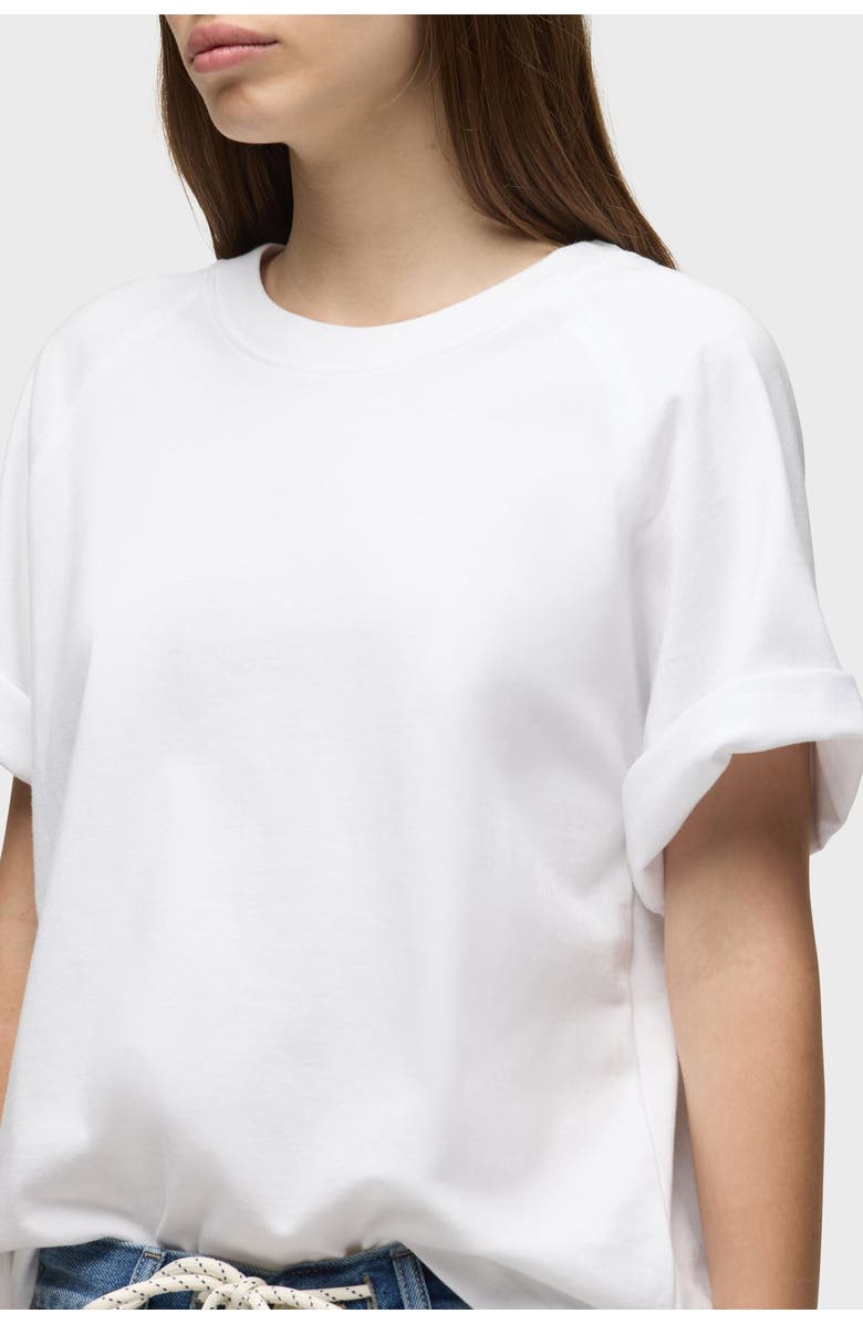 Hudson Jeans Oversized Raglan Tee, Alternate, color, White