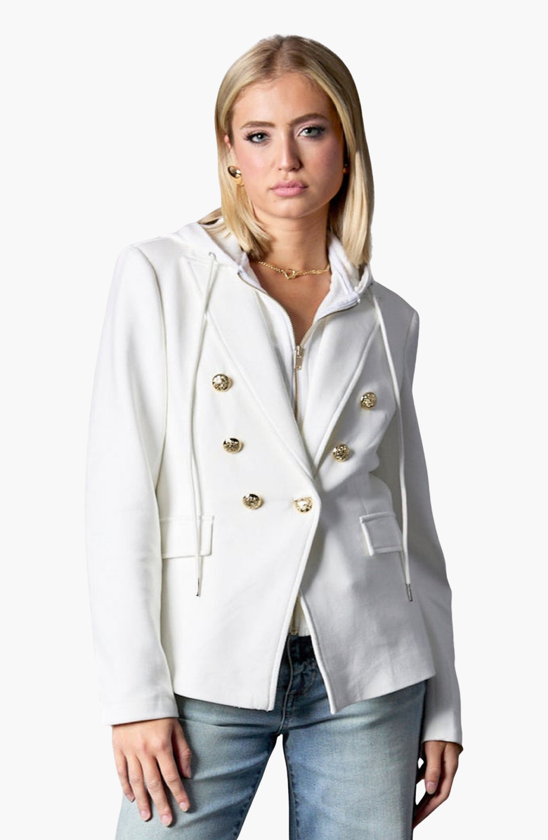 BLUE REVIVAL Helen Double Breasted Blazer, Main, color, Whipped Cream