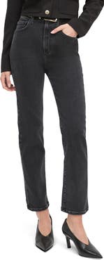 Favorite Daughter The Valentina Super High Waist Ankle Straight Leg Jeans