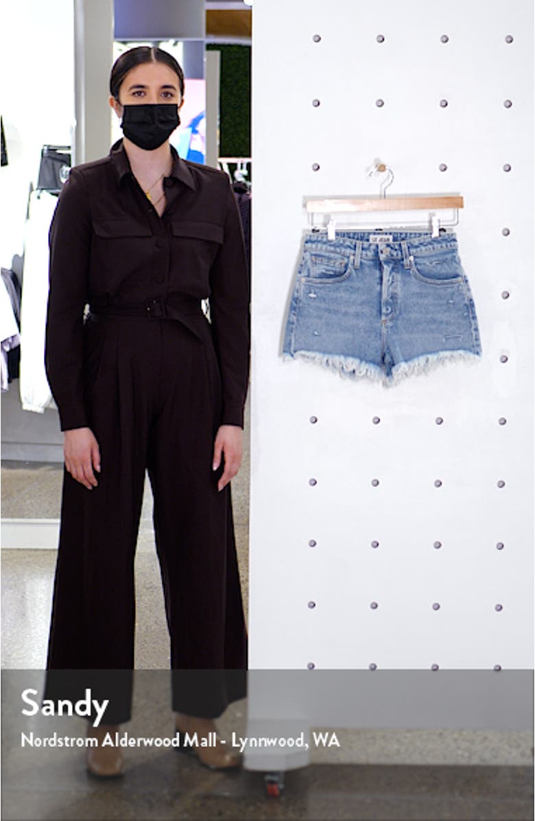 High Waist Denim Cutoff Shorts, sales video thumbnail